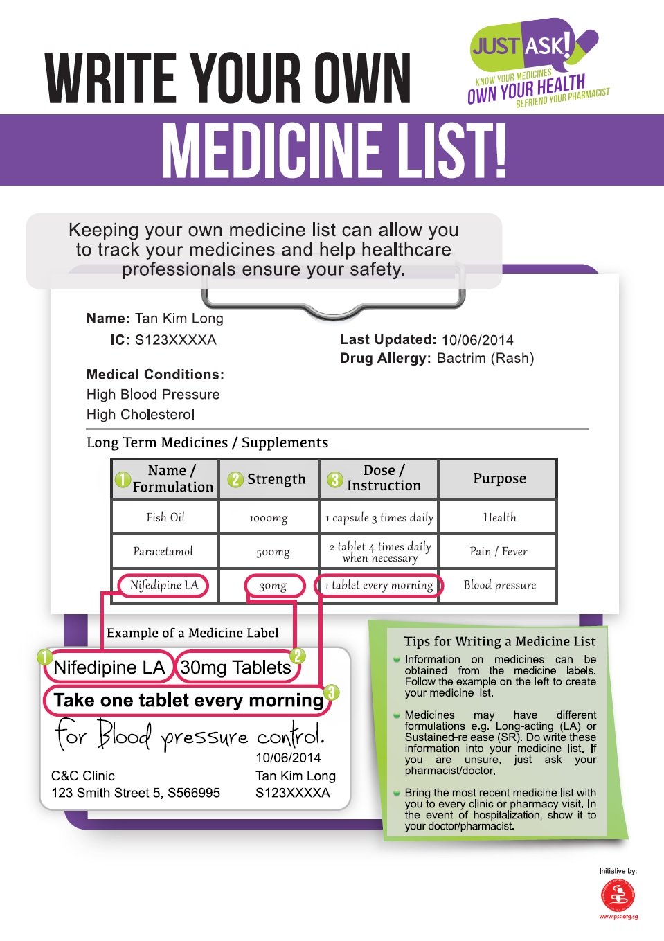 Medication List Template For Patients from www.pss.org.sg